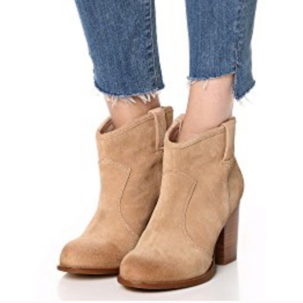 Suede Tan Ankle Boots; Splendid Lakota Bootie